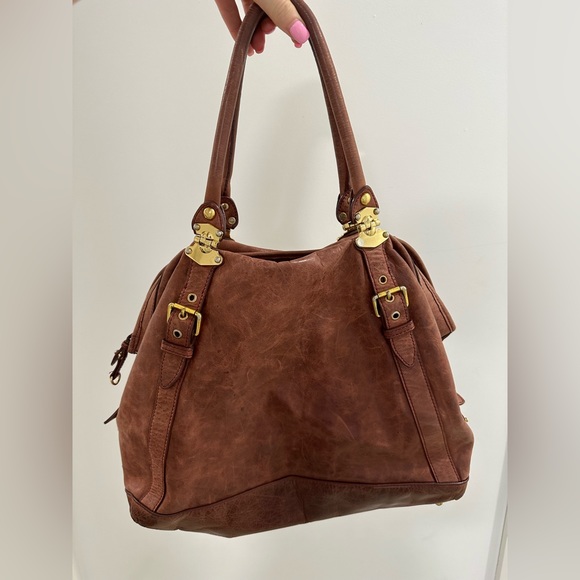 Miu Miu Large brown boho shoulder bag. Rare vintage, high quality leather - Picture 14 of 15